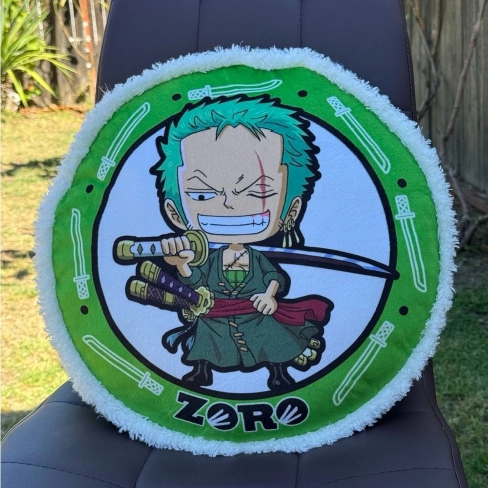Onepiece Zoro Green and White Character Pillow